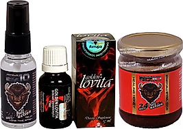 BIZ10 SPREY 25ML + GOLDEN LOVİTA KADIN DAMLA 30ML + BIZ10 MACUN 240GR