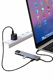 8 Port Çoklayıcı Macbook Ile Uyumlu Çoğaltıcı Type-C dönüştürücü TF SD kart