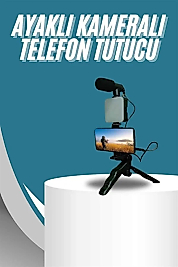 Video Making Kit Telefon Tutucu Vlog Video Mini Led Işıklı