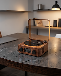 3 işlevli Bluetooth hoparlör ışıklı saat ve gece lambası