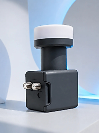 4K Ultra HD Twin LNB Çift Uydu Çıkışlı Ku Band Çanak Anten LNB 0.1 dB