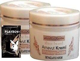 THREE BRAND ARNAVUT KREMİ 2'Lİ BİRDEN WHİTENİNG CREAM  KREMİ 100 ML + 1 HEDİYE JEL