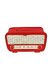 Radyo Kumbara - Ceviz Ağaçı işleme - KIRMIZI