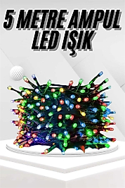 Ledli Fişli Led Dekor Lambası 5M RGB Yılbaşı Ağacı Işığı