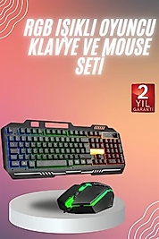 RGB Işıklı Mekanik Gaming Klavye Seti UUCZZZPG8018KLAVYEEEEE2