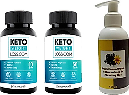 HİNTOHU VÜCUT BAKIM GEL 150ML ACI ÇEHRE TOHUMU KREM 1 ADET + 2 ADET KETO WEİGHT LOSS 60
