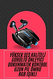 Oyuncu Kulaklığı Gamer Kulaklık ANC Özelliği RGB Işıklı K68 Bluetooth Kulaklık