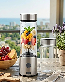 Çift Cam Hazneli Blender 16500 RPM Buz Kırıcı Taşınabilir Blender