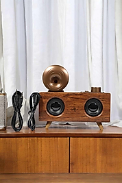 Bluetooth Hoparlör Ahşap Klasik Retro Gramofon UCZB6SPEAKER3