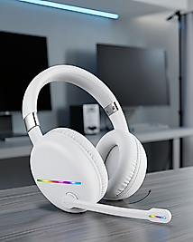 Over-Ear Bluetooth Kulaklık RGB Işıklı Type-C Şarjlı UCZZMAX17BEYAZ-3-1