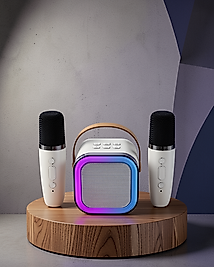 Taşınabilir Karaoke Hoparlör Bluetooth 5.0 ve Çift Mikrofonlu