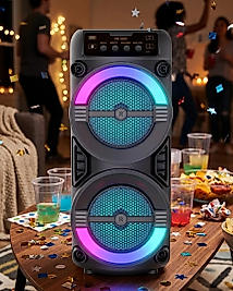 LED Işıklı Kablosuz Bluetooth Hoparlör USB TF Kart Destekli