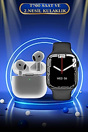 3.Nesil TWS Bluetooth Kulaklık ve Dokunmatik Ekran Akıllı Saat Sesli Görüşme