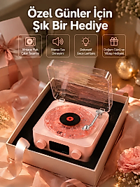 Retro Bluetooth Hoparlör – Yumuşak Gece Lambası ve Saat Göstergeli Yeni Nesil