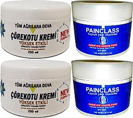ÇÖREKOTU ÇÖREK OTU KREMİ WHİTE BOX 2 ADET 200 ML + 2 ADET PAİNCLASS KUYRUK YAĞI KREMİ 100 ML / KREM SETİ