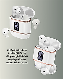 Dijital Göstergeli Bluetooth Kulakiçi Kulaklık – 4’lü Paket, Gürültü Engellemeli