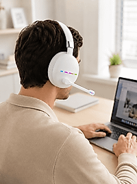 Kablosuz Kulak Üstü Kulaklık RGB Işıklı Type-C Şarjlı UCZZMAX17BEYAZ-1-1