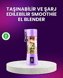 Taşınabilir Şişe Blender 380ml Şarjlı Spor Smoothie Shake Karıştırıcı