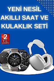 Yeni Nesil Sesli Görüşme Akıllı Saat ve Powerbank Çoklu Şarj Girişli Bluetooth Kulaklık Nabız Ölçer