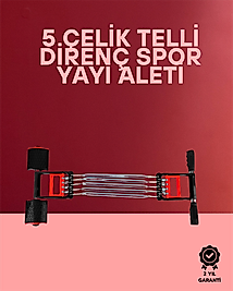 Ayarlanabilir Elastik Yaylı Ergonomik Tasarımlı Kas Güçlendirme Seti