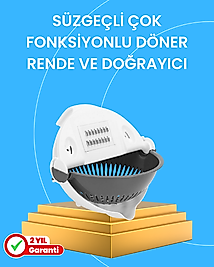 Çok Fonksiyonlu Dilimleyici ve Süzgeçli Mutfak Aparatı