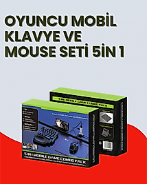 5in1 BT5.3 Mobil Oyun Kiti Klavye Mouse Dönüştürücü Seti
