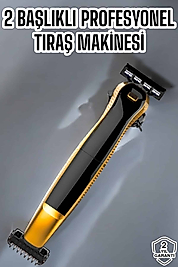 Çift Başlıklı Jilet Tıraş Makinesi Taşınabilir Suya Dayanıklı Sinek Kaydı
