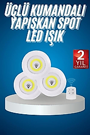 Kablosuz LED Spot Lamba Seti 3'Lü UUCZZZ3LÜSPOTLEDIŞIKKKKKK2