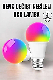 Renk Değiştirebilen RGB Işıklı Led Ampul A+Enerji 10 Watt Led Işık