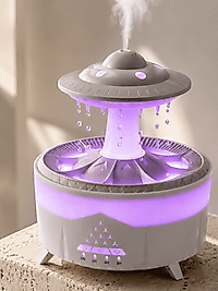 UFO Tasarımı Nemlendirici 350 ML Yağmur Efektli Gece Lambası