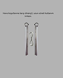 Kare Demir Uyumlu Balkon Askılığı 25x60 cm