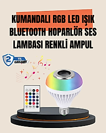 12W LED Ampul – Renkli Işık ve Dahili Hoparlör Özellikli