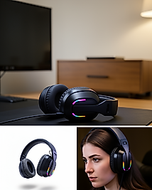 Kablosuz Oyuncu Kulaklığı RGB Işıklı UCZZZPGB500BLUETOOTHOYUNCUKULAKLIĞI-2