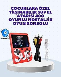 Şarjlı Taşınabilir El Oyun Konsolu 400 Oyun