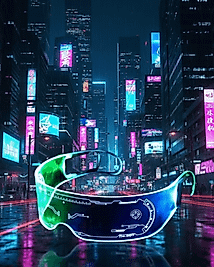 Aydınlatmalı LED Parti Gözlüğü Çok Renkli Modlu Cyberpunk Tasarım