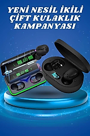 İkili Bluetooth Kulaklık Dijital Göstergeli Uzun Pil Ömrü Yüksek Ses Kaliteli Yeni Nesil
