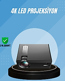 Yüksek Parlaklıkta Projeksiyon Cihazı – 1080p Destekli, Taşınabilir Ev Sineması Sistemi
