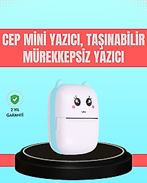Bluetooth Bağlantılı Mini Termal Yazıcı Öğrenci ve Ofis İçin