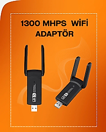 Tak-Çalıştır Özellikli Çift Bant WiFi Adaptör – 1200 Mbps