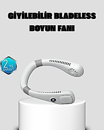 Kablosuz Giyilebilir Boyun Fanı Çift Motorlu ve 5 Kademeli Hız Kontrolü