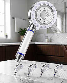 Masajlı Filtreli Duş Başlığı Beyaz 5 Su Akışı Model: masajlıfiltrelidus-beyaz-4