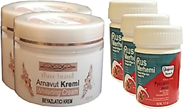 SÜPER THREE BRAND VÜCUT KREMİ 100 ML ARNAVUT KREMİ 2 ADET + RUS MERHEMİ 50 ML 3 ADET