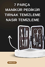 Manikür Pedikür Seti 6 Parça İkili Set UCZ7PTIRNAKTÖRPÜ