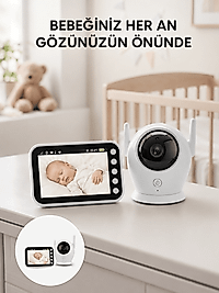 4.5 İnç Ekranlı Gece Görüşlü Bebek Kamerası ve Monitörü Yeni Nesil