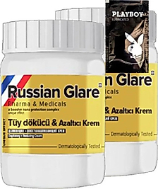 SÜPER PLAYBOY RUSİAN GLARE TÜY DÖKÜCÜ AZALTICI KREM NANO 2'Lİ X 50 ML RUS MERHEMİ + YANINDA JEL