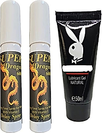 BONİE 2 ADET DRAGON GECKTR SPREY + PLAYBOY LUBRİCANT JEL