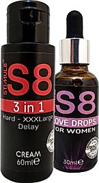 STIMUL8 (S8) 3X ETKİ ERKEKŞEKİLLENME KREMİ + EXTRADESTEK 30 ML KADINDAMLA