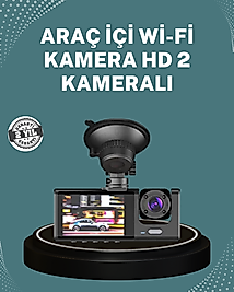 Gece Görüşlü DVR 3 Lensli Araç İçi Sürüş Kamerası Video Kaydedici