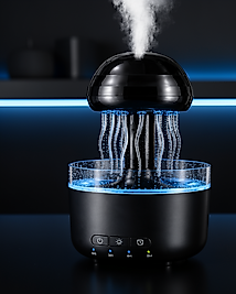 Ultrasonik Nemlendirici Denizanası Tasarımı RGB LED Işıklı Zaman Ayarlı