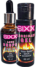 SİXX KADIN İLE ERKEKLERE IUBRİKANT JEL 60 ML VE ERKEKLERE ÖZEL DAMLA